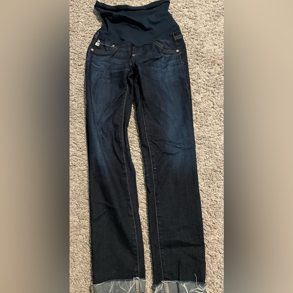 Gently used designer maternity  jeans